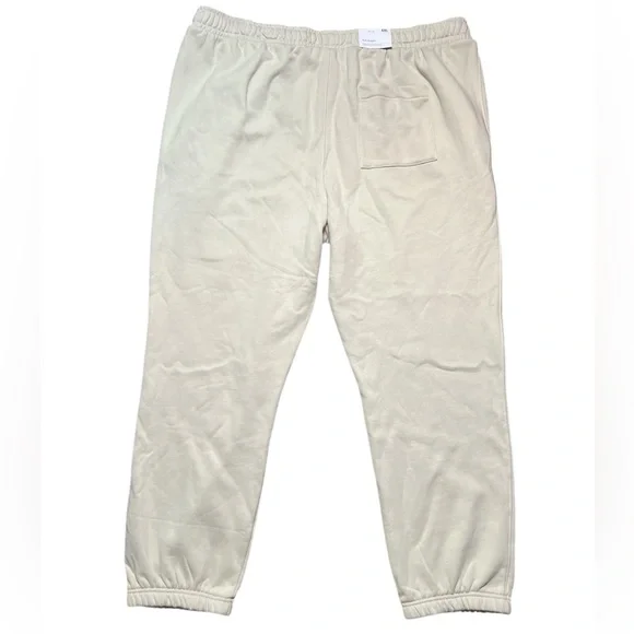 NWT XXL Cream Knit Jogger Drawstring elastic waist jogging pants sweat pants - Picture 3 of 16